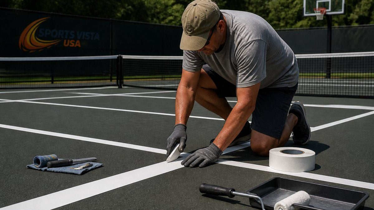 How to Install Pickleball Court Lines on Asphalt