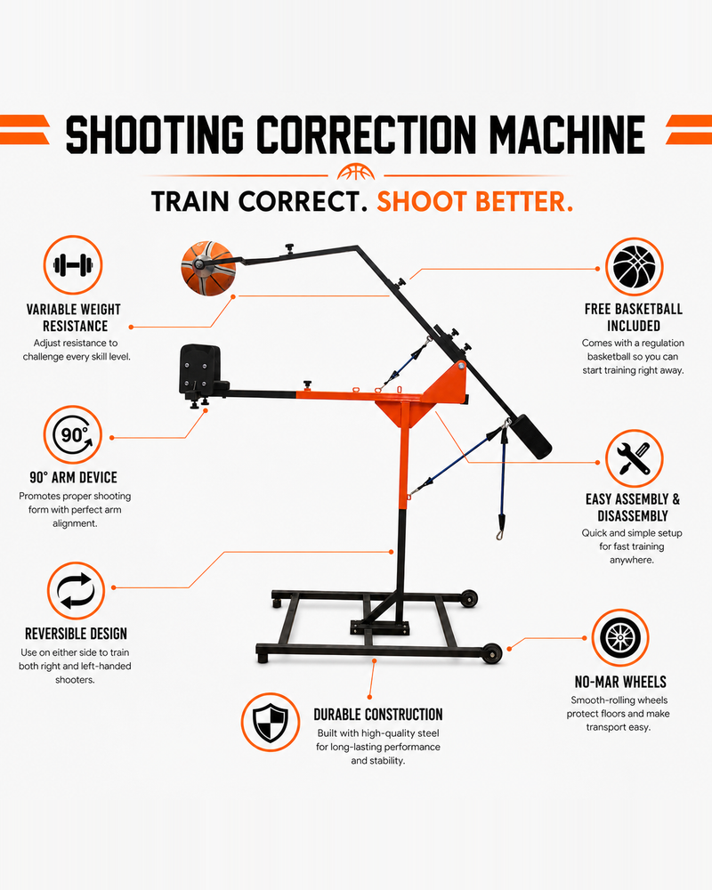 Hoopsbasket Shooting Correction Machine - Basketball Training
