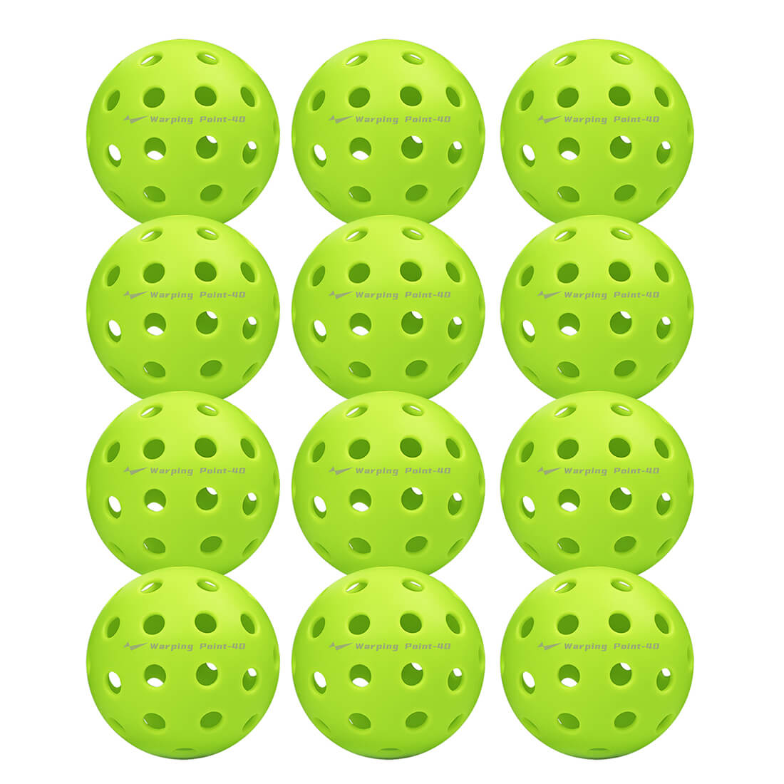 Warping Point Outdoor Practice Pickleballs - Green