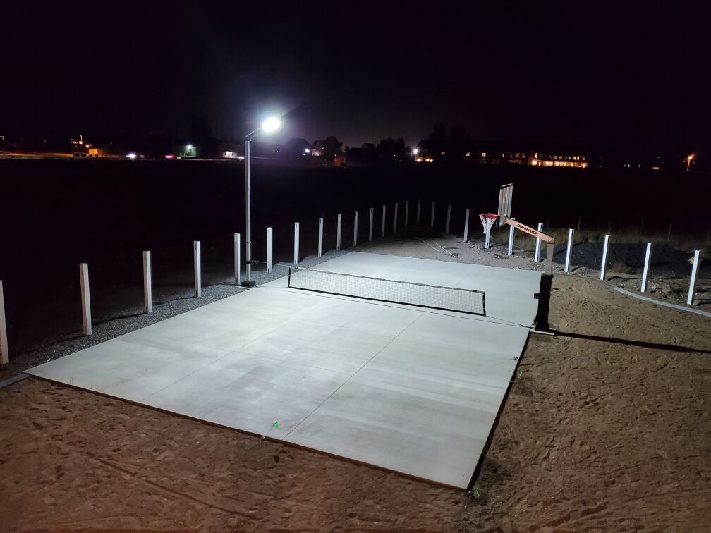 Dominator 100W LED Solar Court Light with Pole