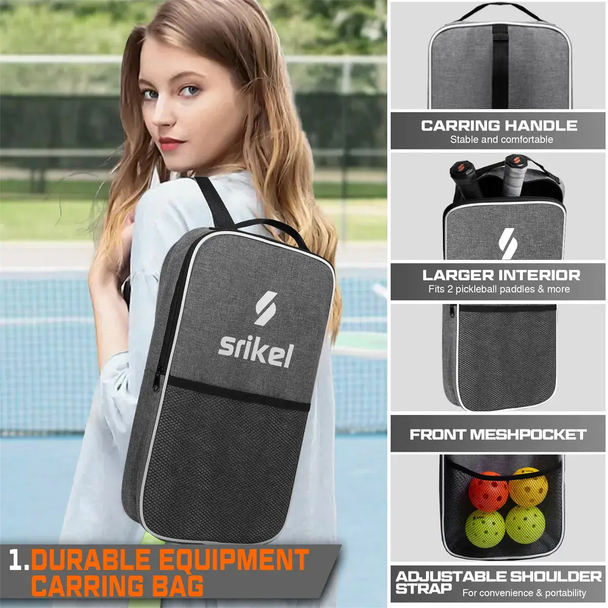 On-the-Go Pickleball Bundle: 2 Aura Paddles + 4 Balls + 1 Carry Bag