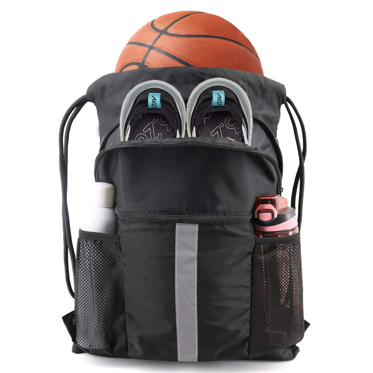 Drawstring Sports Backpack with Shoe Compartment | Large