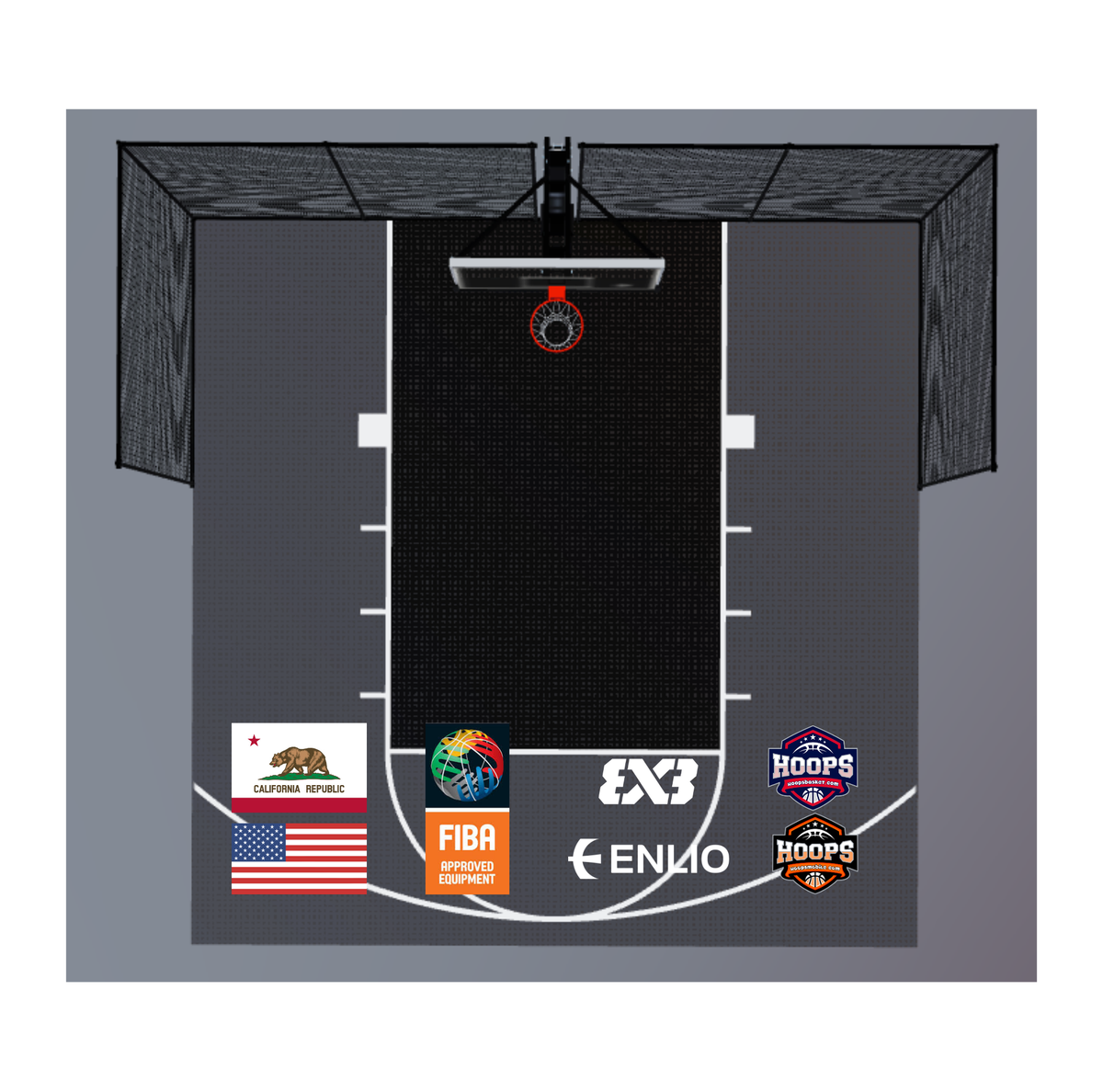 Enlio 3X3 Basketball Court 25' x 25' – SES Elite Sports Flooring