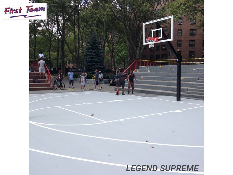 First Team Legend Dynasty 42x72 Fiberglass Direct Bury Basketball Hoop