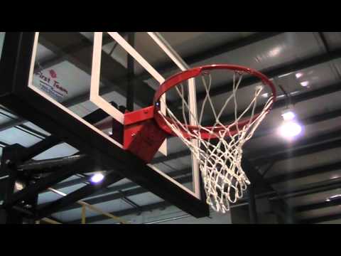First Team OmniChamp portable basketball goal video demonstration