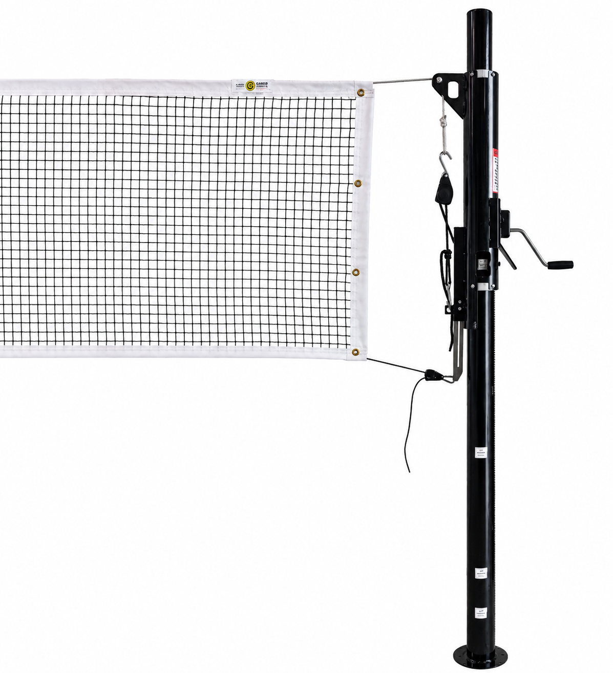 First Team Voyager multi-sport net system post, crank, carriage, and net detail