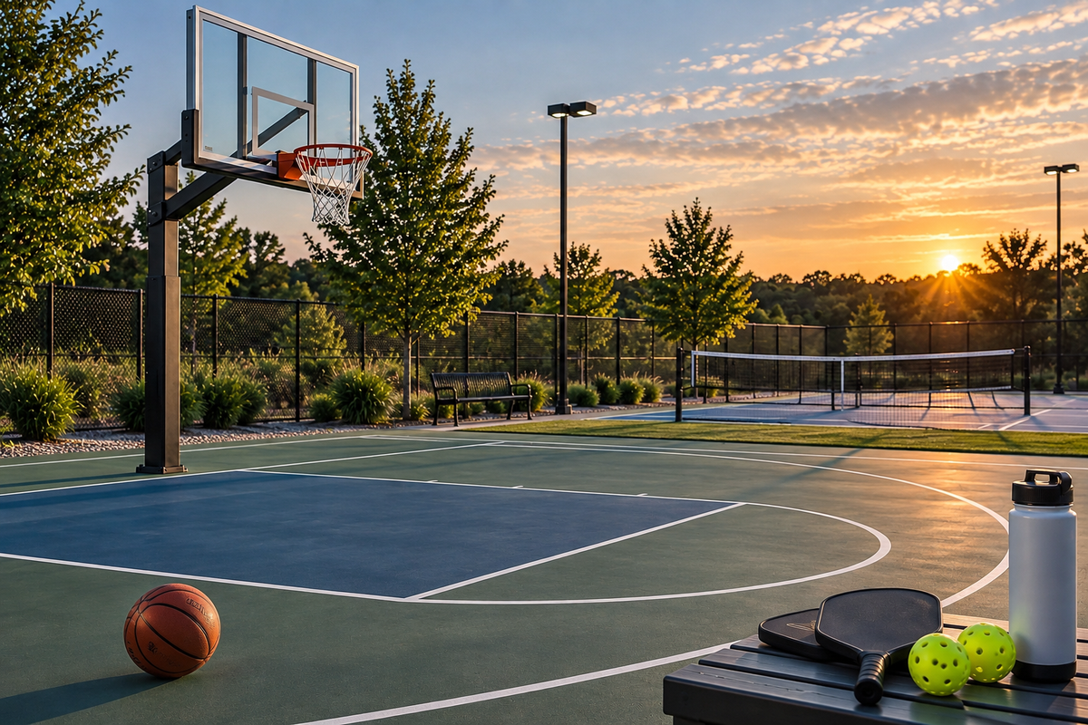 Basketball and pickleball court equipment featured in Sports Vista USA Best Sellers