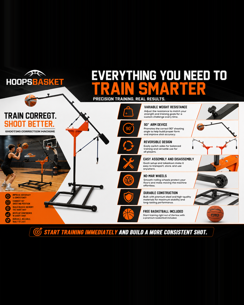 Hoopsbasket Shooting Correction Machine - Basketball Training