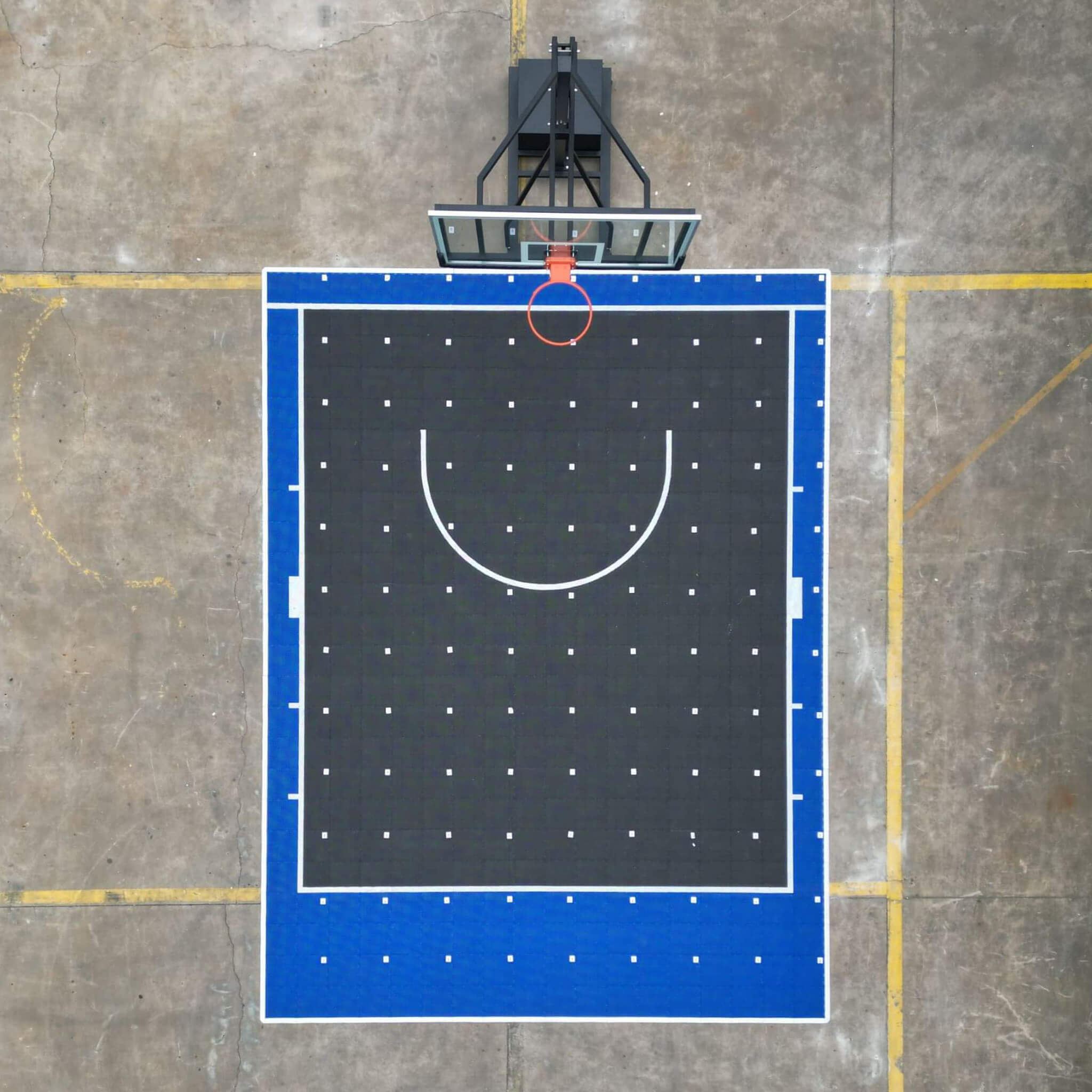 SAKSBY Pro Portable Basketball System with 18x24ft Court Surface