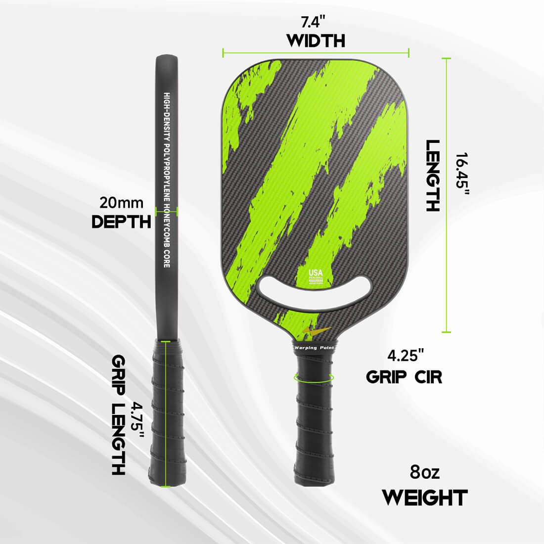 Warping Point Ascent Pickleball Paddle - Control