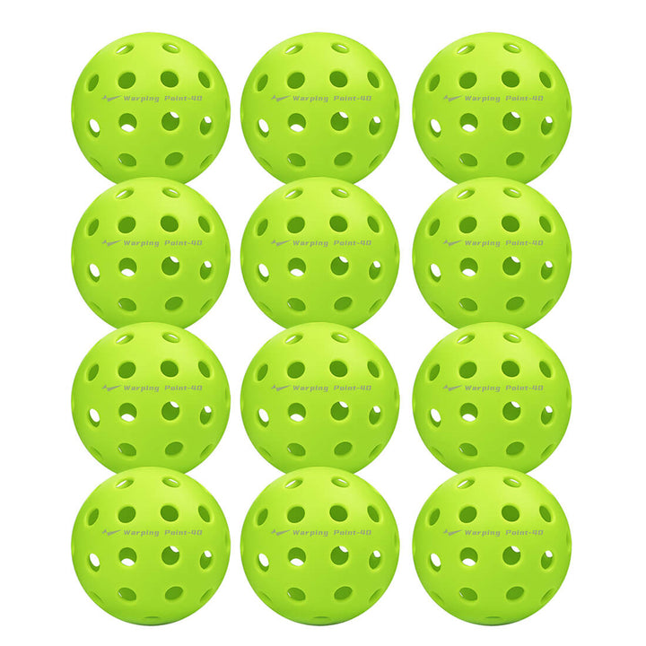 Warping Point Outdoor Practice Pickleballs - Green