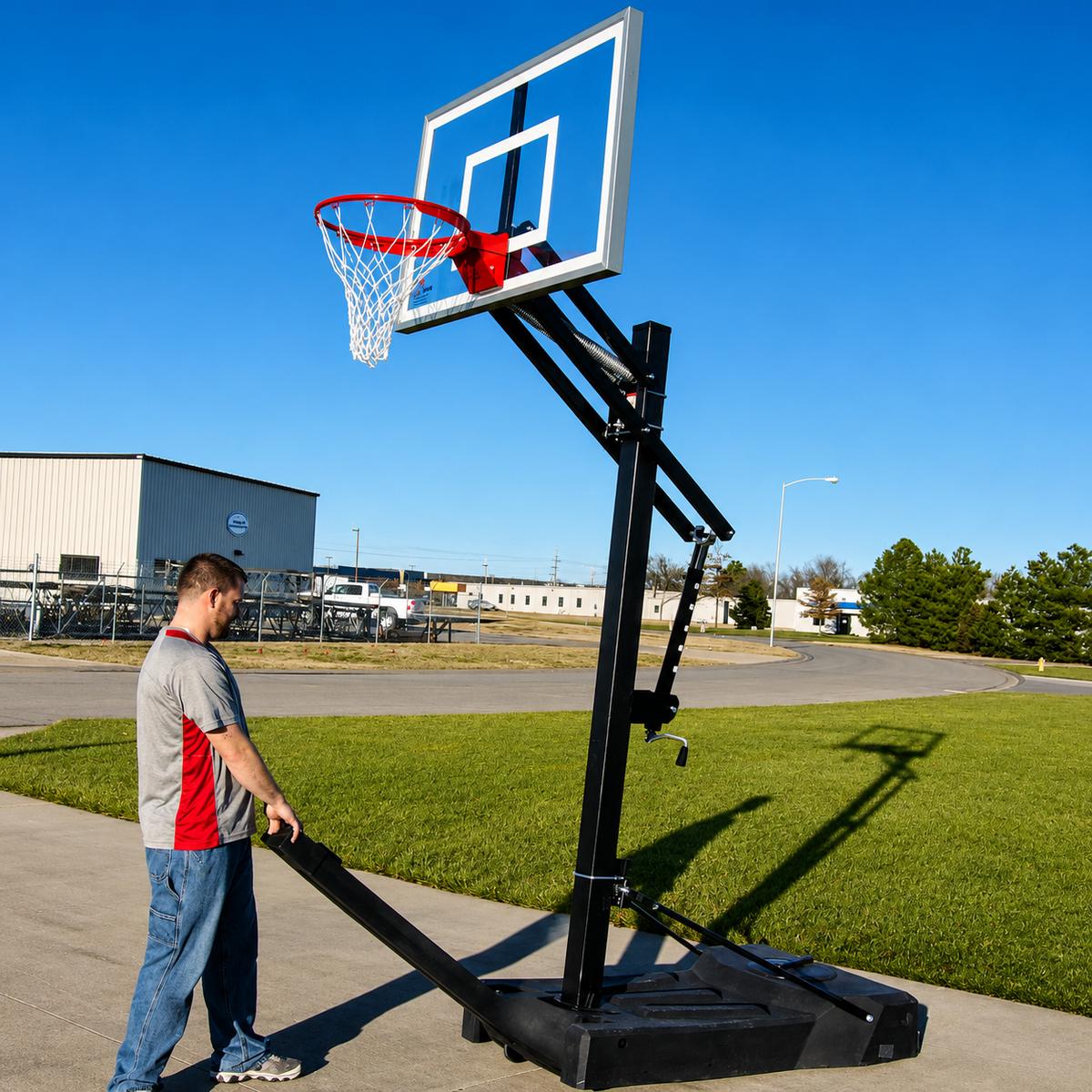 First Team OmniChamp™ II Portable Basketball Goal – 36" x 48" Acrylic