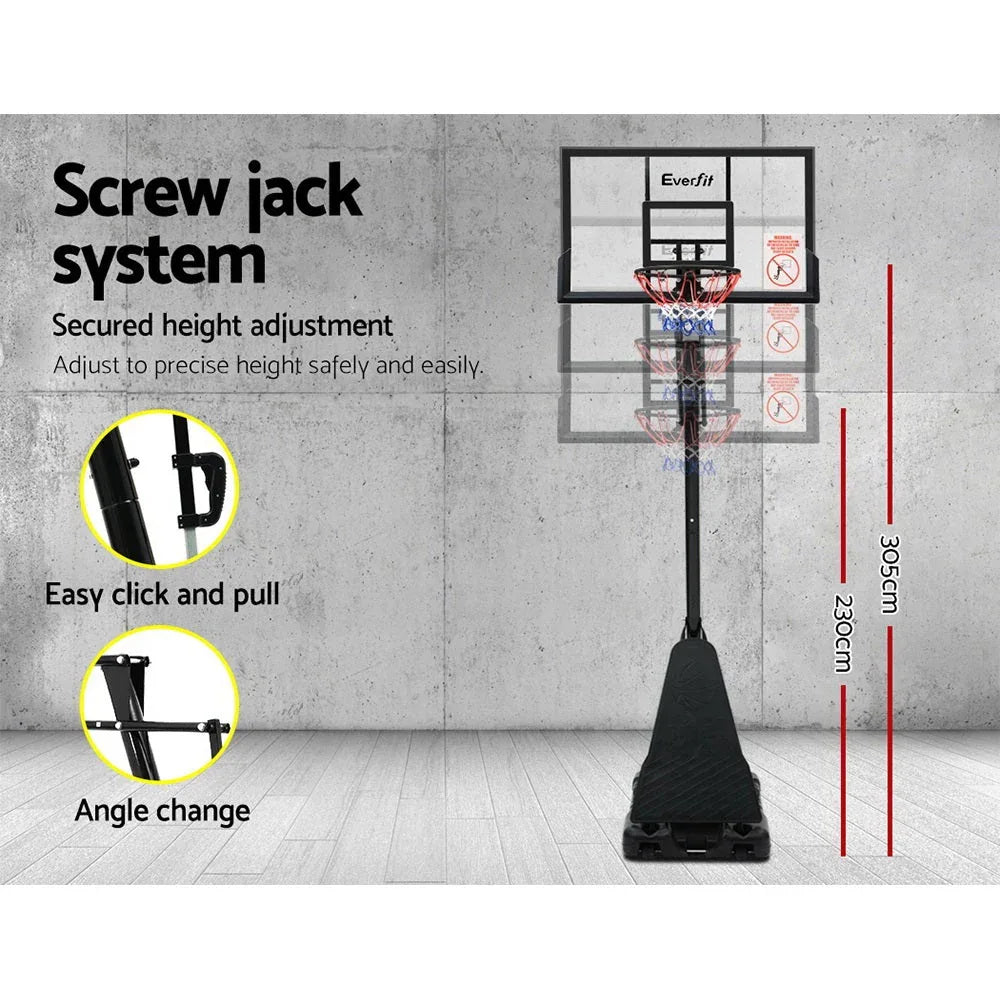 Everfit 48" Adjustable Portable Basketball Hoop System