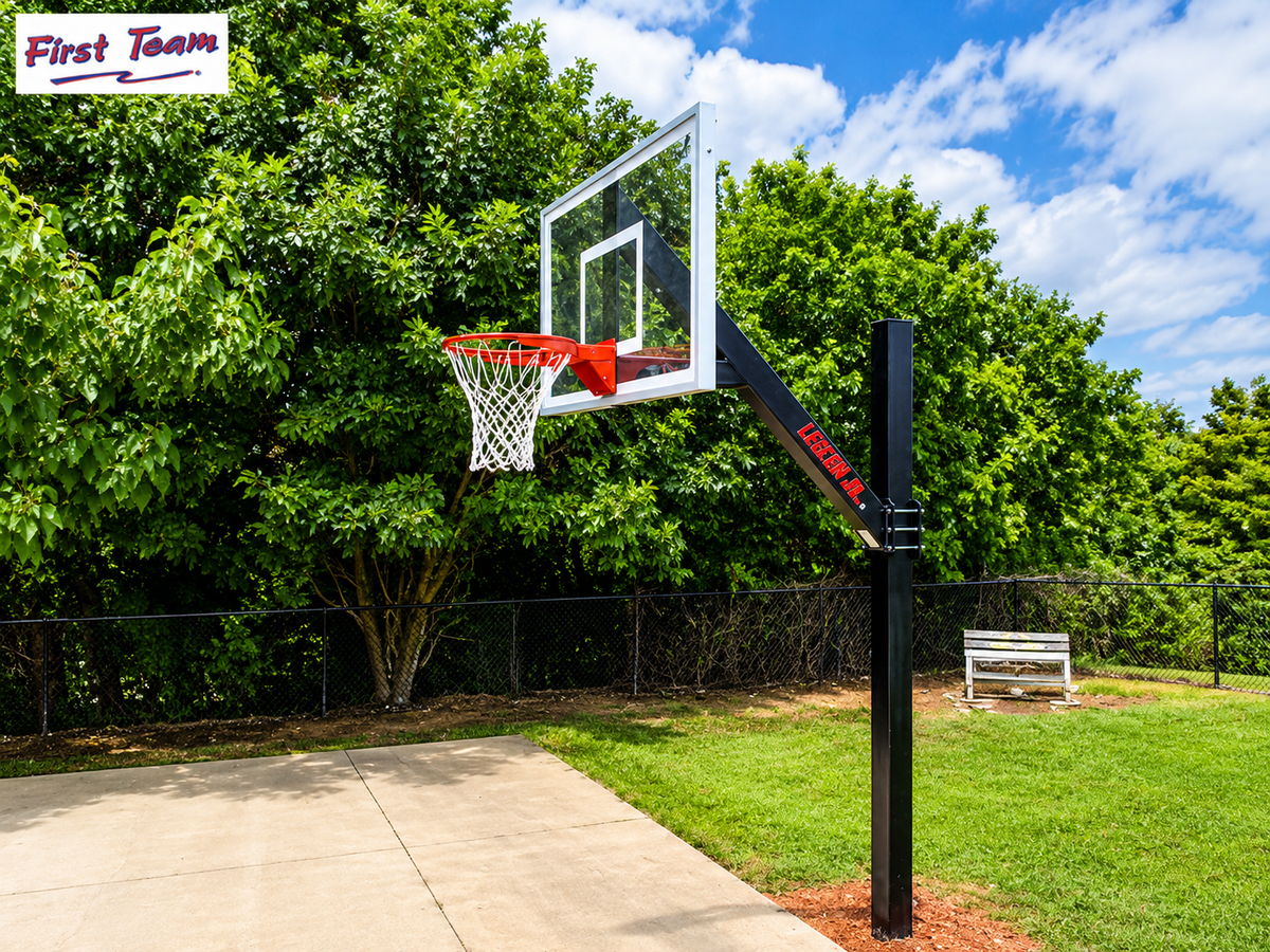 First Team Legend Jr. Pro 36x60 Glass Direct Bury Basketball Hoop