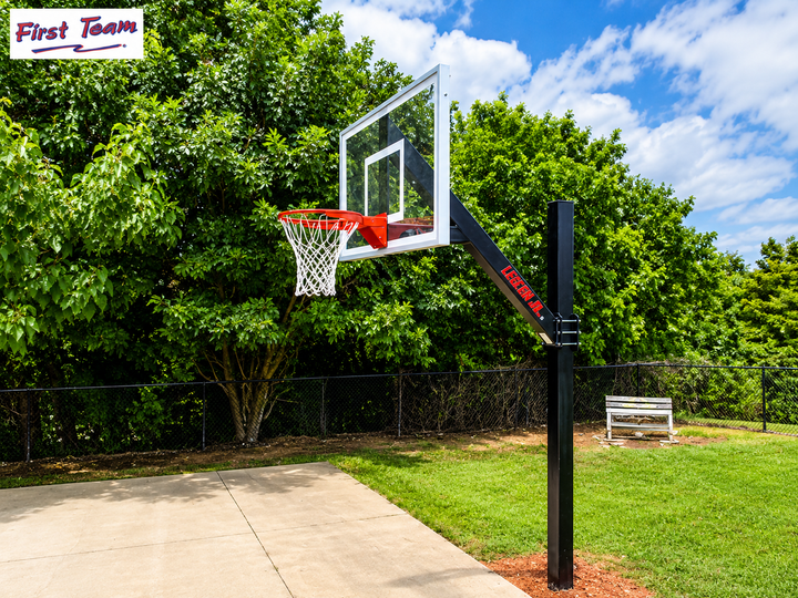 First Team Legend Jr. Pro 36x60 Glass Direct Bury Basketball Hoop