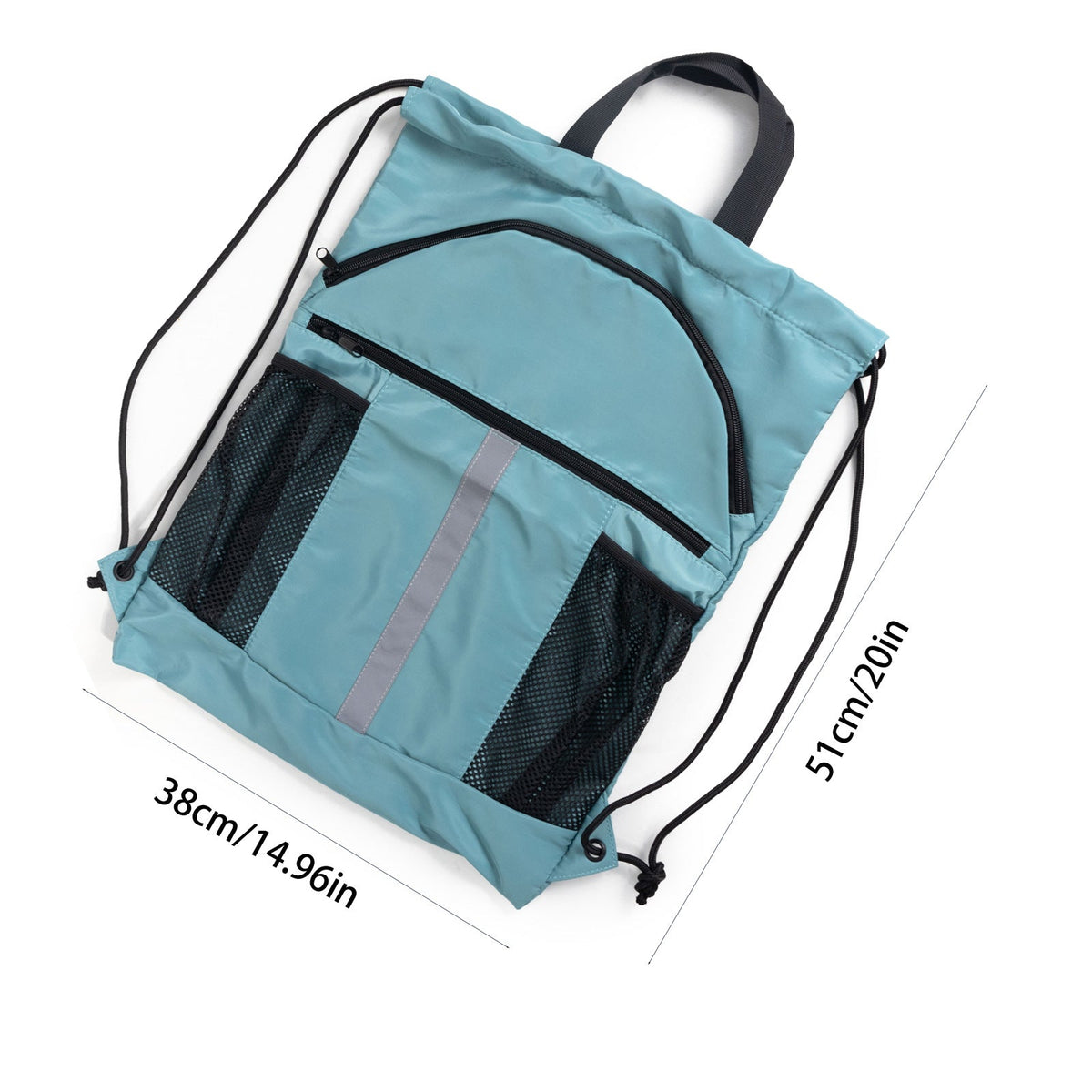 Drawstring Sports Backpack with Shoe Compartment | Large