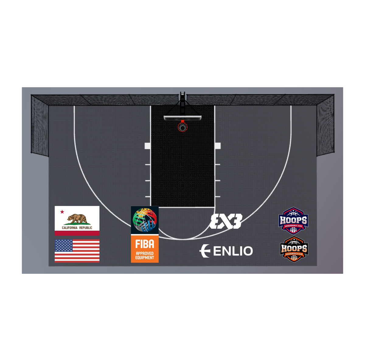 Enlio 3X3 Basketball Court 25' x 54' – SES Elite Sports Flooring