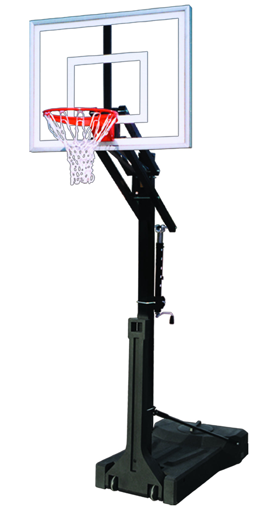 First Team OmniChamp II portable basketball goal with 36 by 48 acrylic backboard