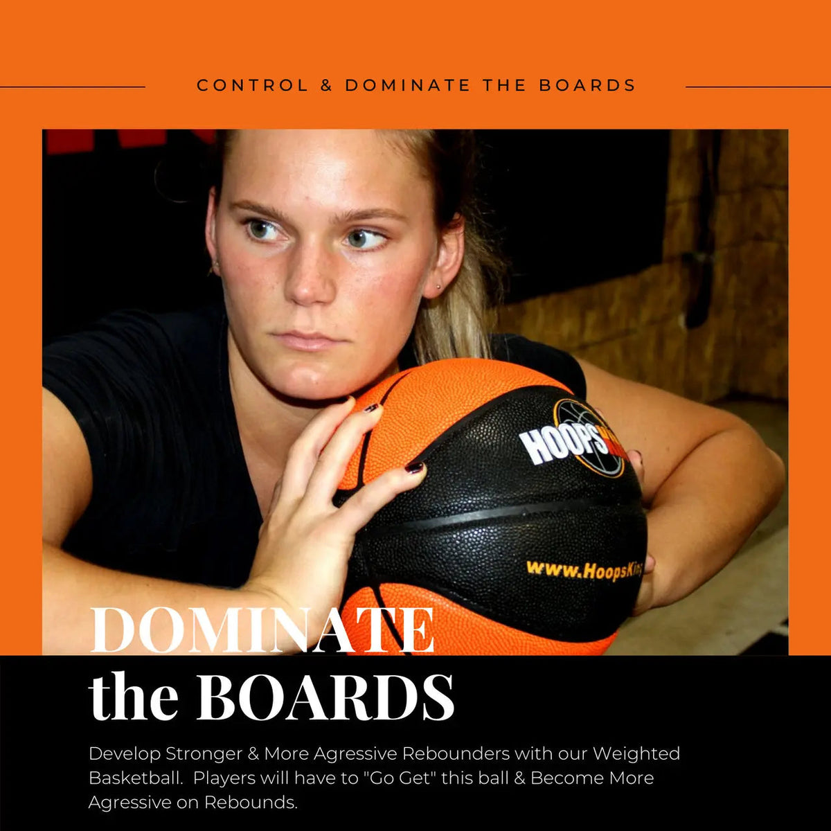 HoopsKing Weighted Indoor Basketball for Training (Men or Women) |29.5" & 28.5"