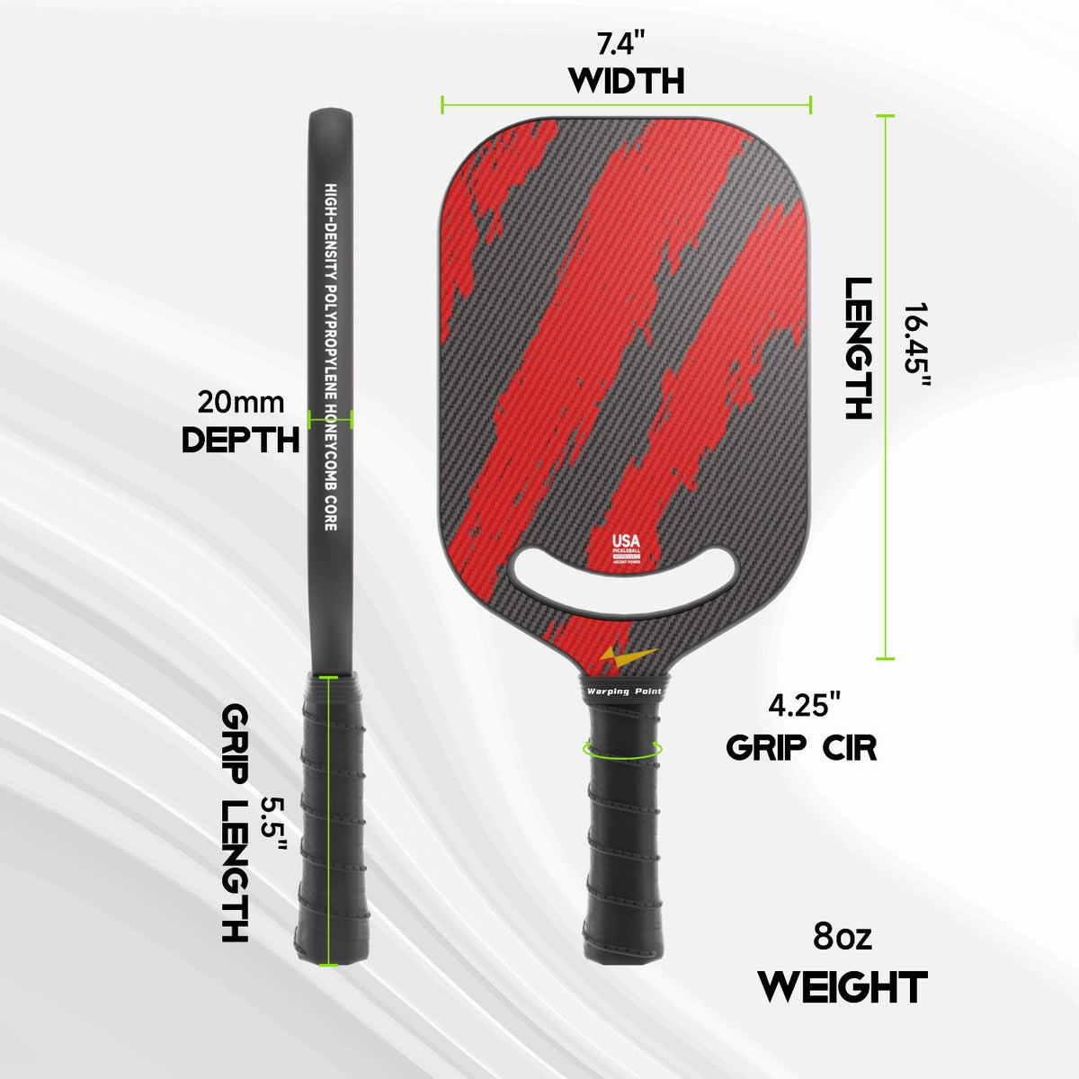 Warping Point Ascent Pickleball Paddle - Power