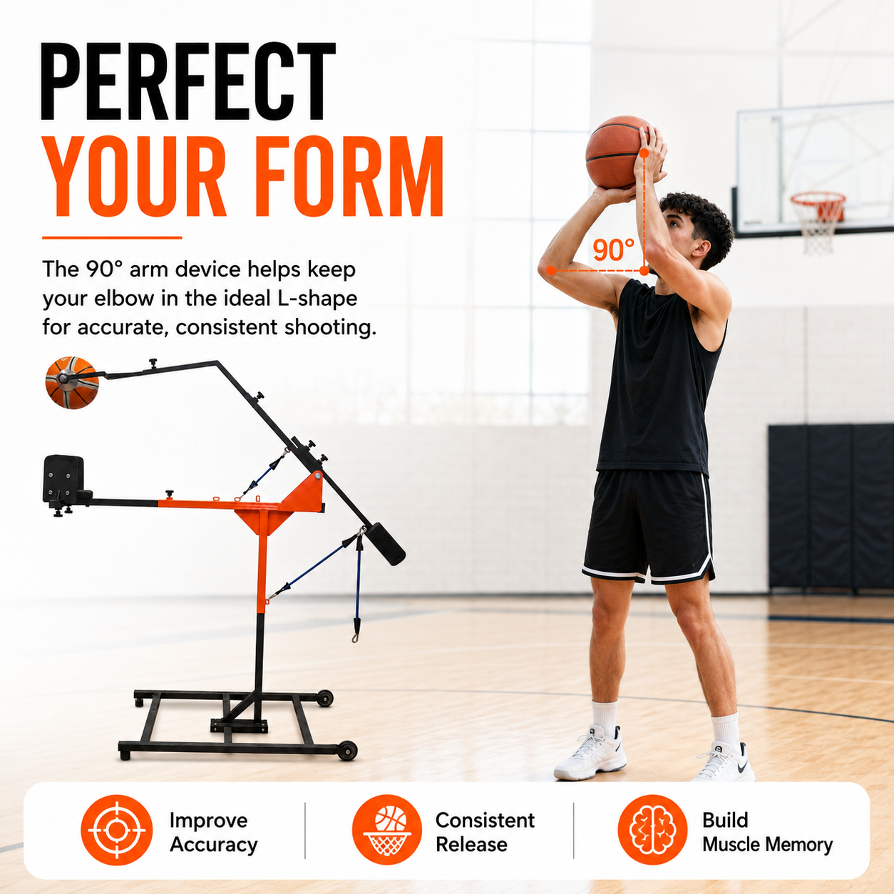 Shooting Correction Machine - Hoopsbasket Basketball Training