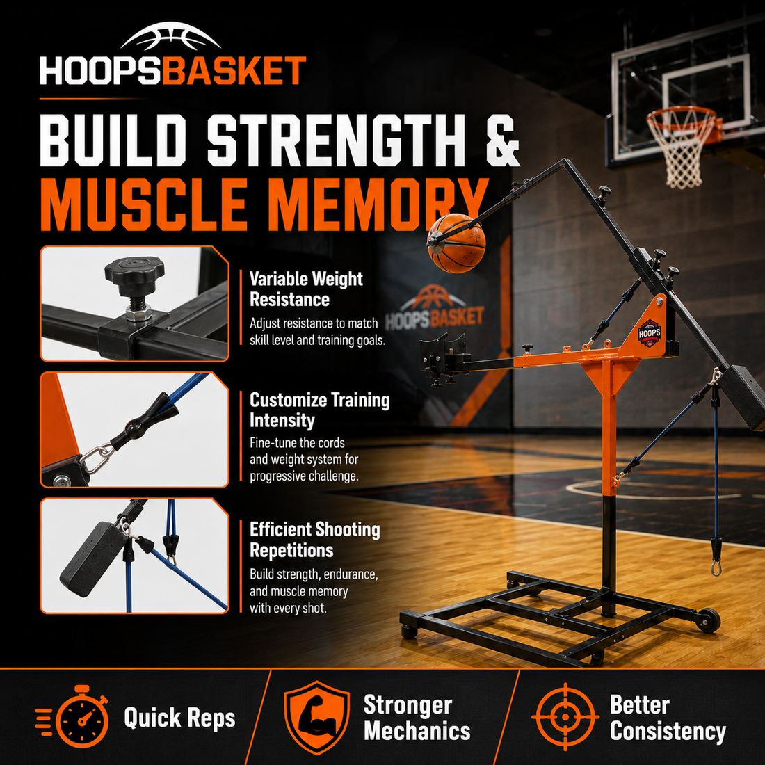 Shooting Correction Machine - Hoopsbasket Basketball Training
